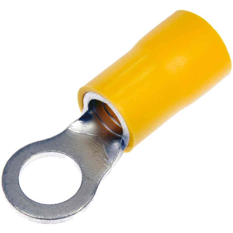 86461 4 Gauge Ring Terminal 3/8 Yellow