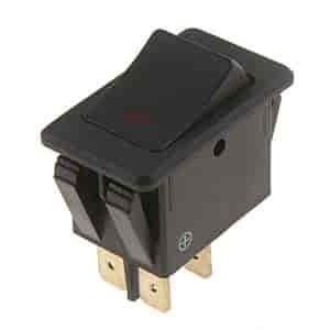 ROCKER RED LED 16 AMP