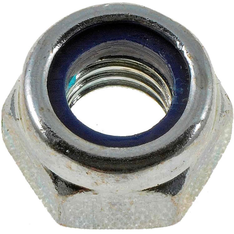 878-306 Hex Lock Nuts with Nylon Ring-Class 8- Thread Size M6-1.0, Height 6mm; Class 8.8