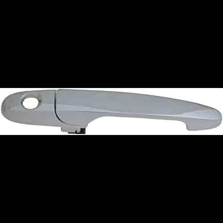 Exterior Door Handle Front Right With Keyhole Chrome Plastic