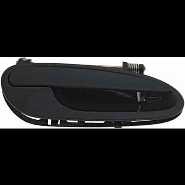 Exterior Door Handle Front Right Without Keyhole Smooth Black Plastic