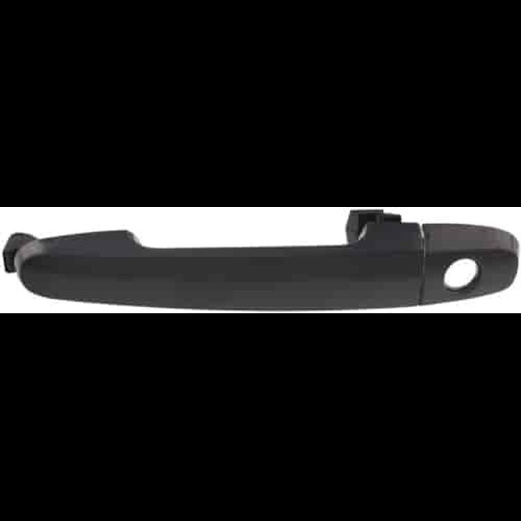 Exterior Door Handle Front Left Smooth Black Plastic