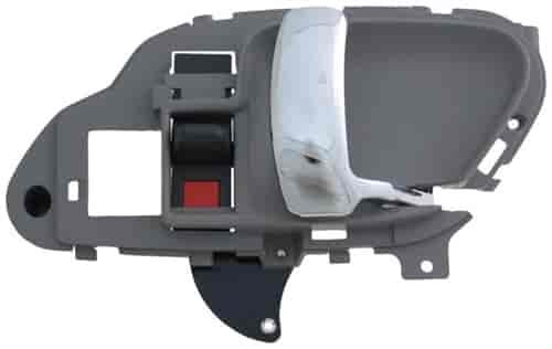 Interior Door Handle Front And Rear Right Chrome Lever Gray Housing