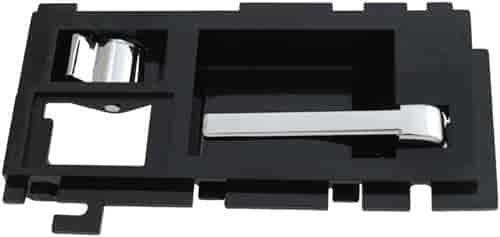Interior Door Handle Front And Rear Right Smooth Black Metal