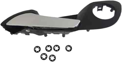 Interior Door Handle Front Left With Hole Kit Chrome Lever Black Housing