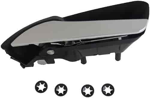 Interior Door Handle Rear Left Kit Chrome Lever Black Housing