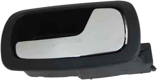 Interior Door Handle Rear Right Kit Chrome Lever Black Housing
