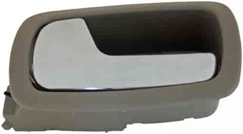 Interior Door Handle Rear Left Kit Chrome Lever Gray Housing