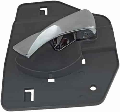 Interior Door Handle Front Left Chrome Lever Light Gray Housing