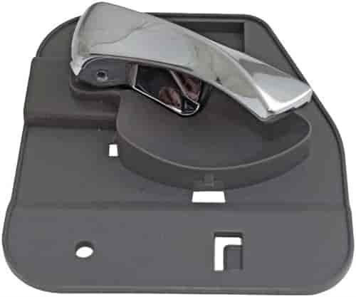Interior Door Handle Rear Right Chrome Lever Light Gray Housing