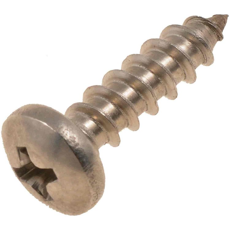 896-827 Self Tapping Screw-Stainless Steel-Pan Phillips Head-No. 10 x 3/4 in.; 18-8 Stainless