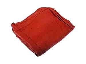 Shop Towels Machine washable, red, hemmed towels
