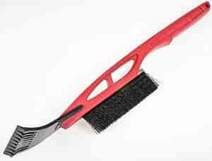Snow Brush & Ice Scraper 3-1/4" Wide Scraper W/ Built-In Ice Breakers 21" Plastic Handle W/ Hand Grip