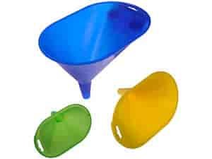 3-Piece Funnel Set 1/2 pint, 1 pint & 2 quart respectively