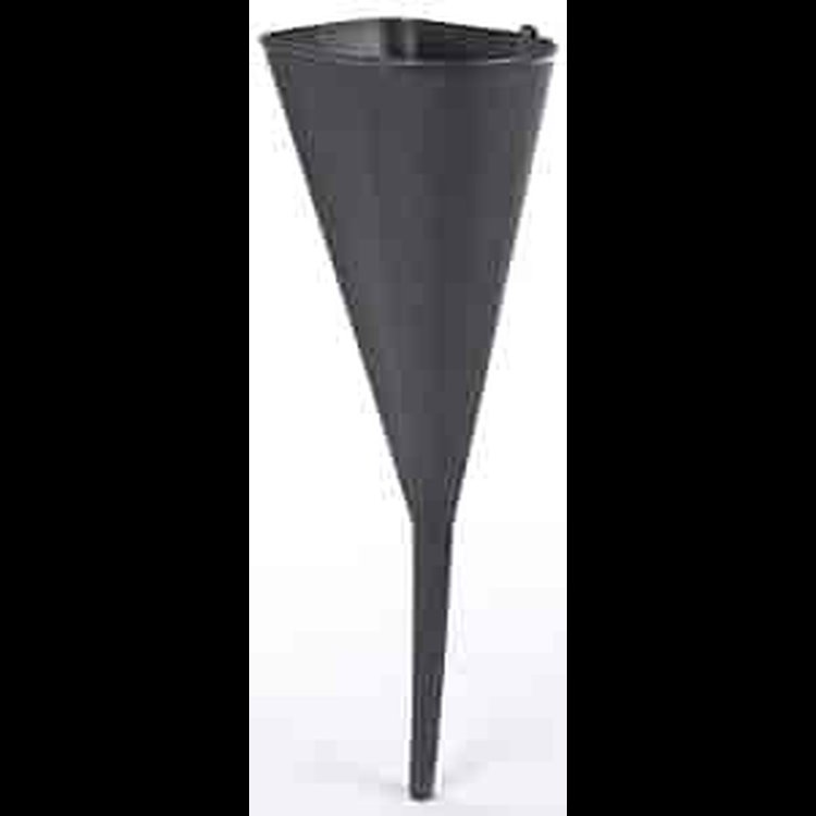 Plastic 18" Rigid Funnel Polypropylene is unaffected by gasoline, oil, etc