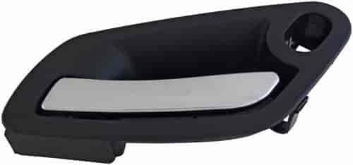 Interior Door Handle Front Left With Power Switch Hole Chrome Lever Black House
