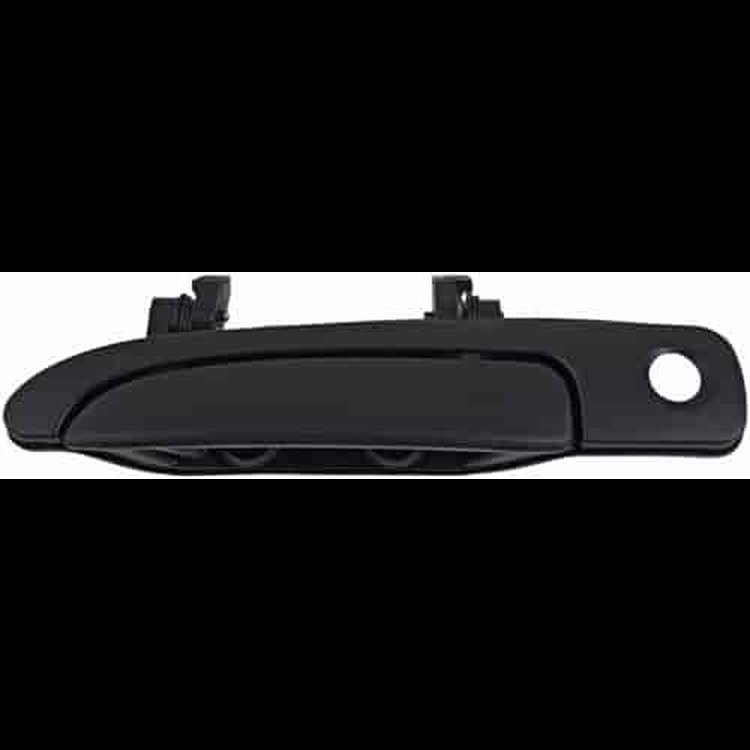 Exterior Door Handle Front Left Smooth Black Lever Textured Black Housing