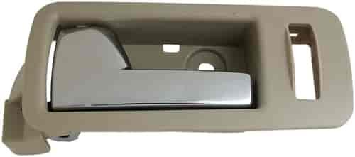 Interior Door Handle Front Left Chrome Lever Beige Housing Stone