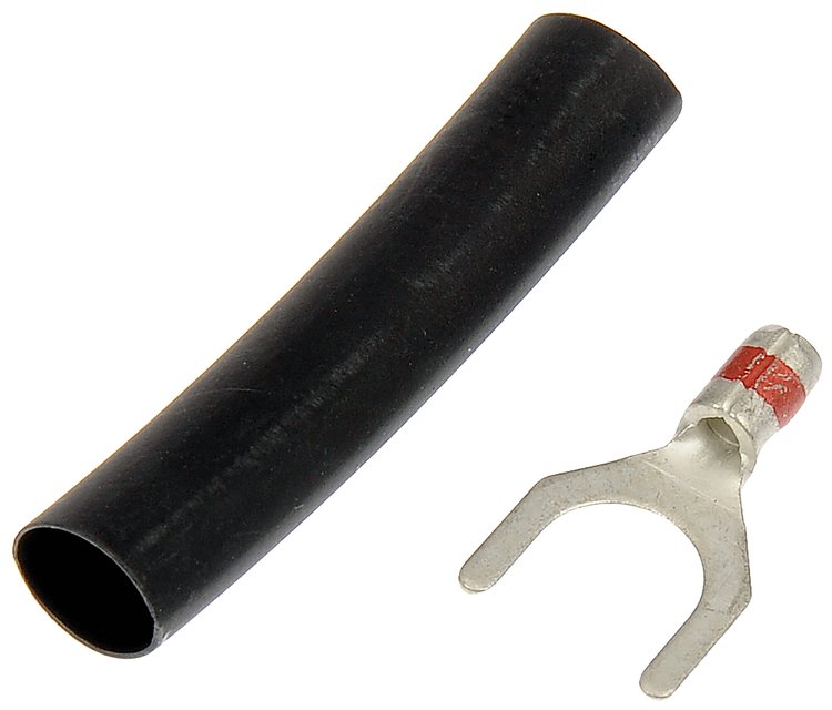 90901 Builders Series Uninsulated 16-22ga Spade Connectors with Heat Shrink Tubing