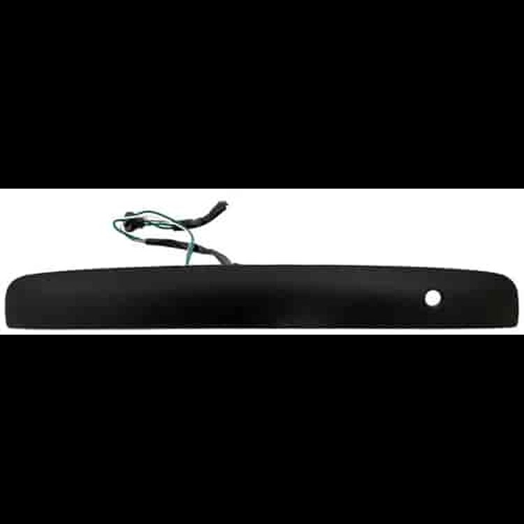 Exterior Door Handle Garnish With Lamp Assembly Smooth Black