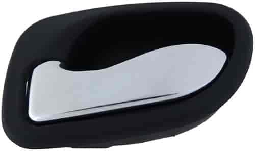 Interior Door Handle Front Or Rear Left Chrome Lever Black Housing