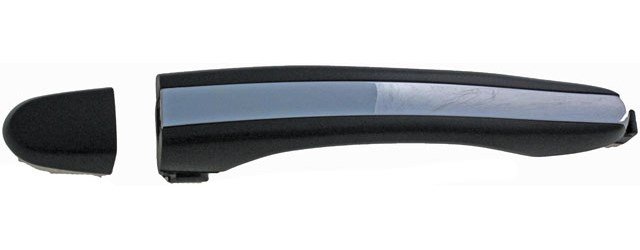 Exterior Door Handle Front Right Without Keyhole Primed Black With Chrome Insert