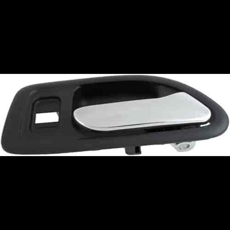 Interior Door Handle Front Right Without Power Window Hole Chrome Blue