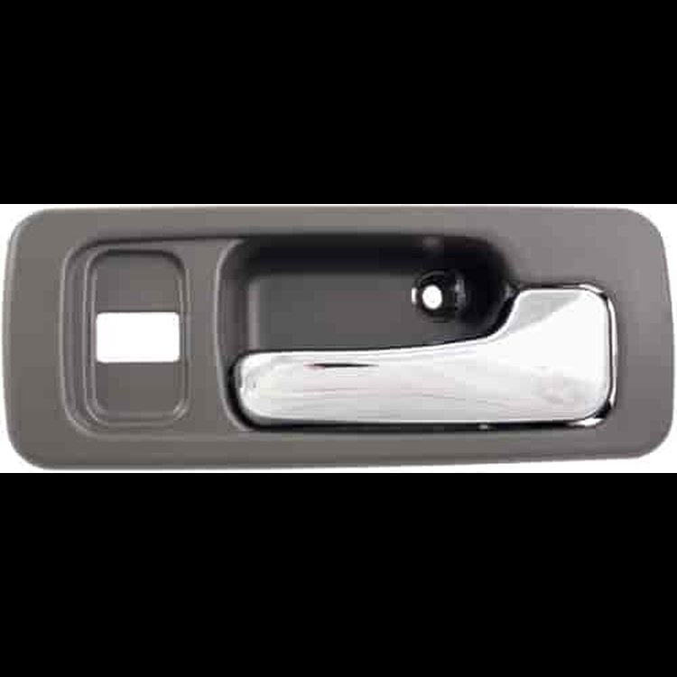 Interior Door Handle Front Right With Lock Hole Chrome Gray
