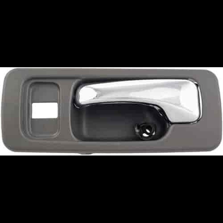 Interior Door Handle Front Left With Lock Hole Chrome Gray
