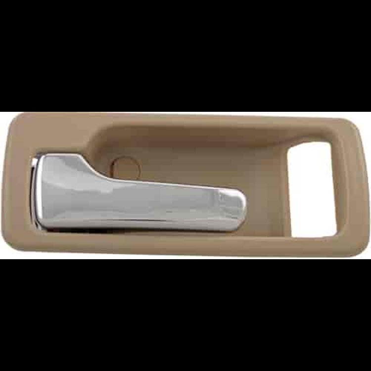 Interior Door Handle Front Left Without Power Lock Chrome/Beige
