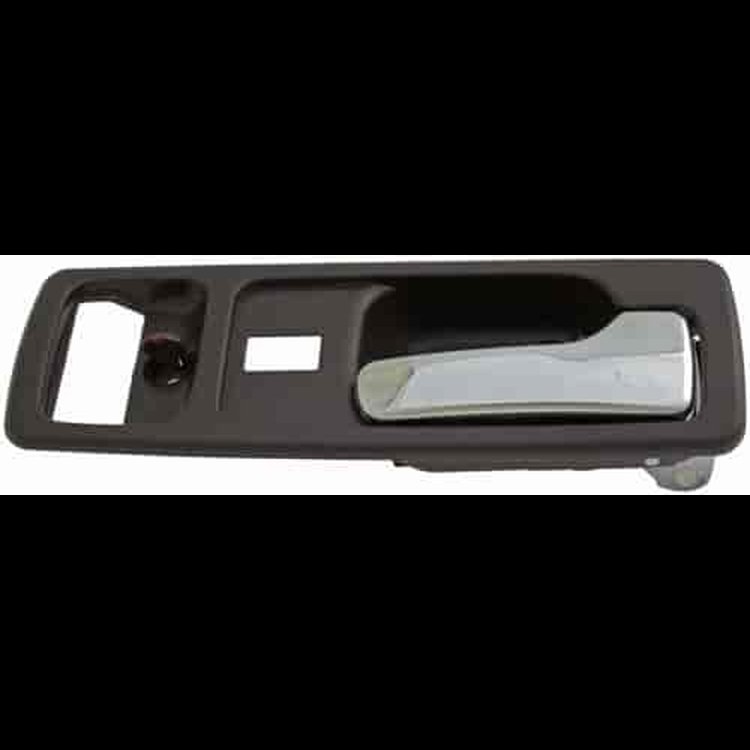 Interior Door Handle Front Right With Power Lock Chrome/Brown