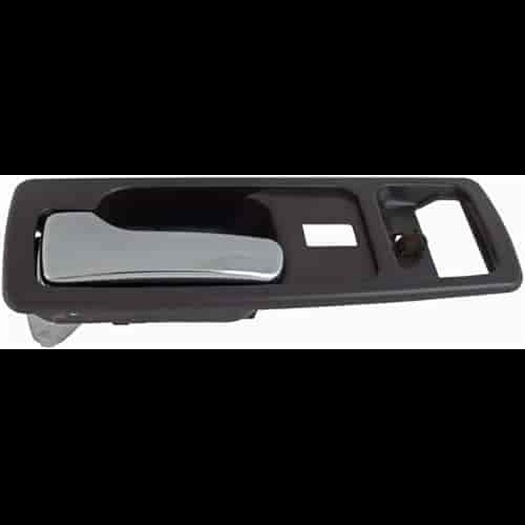 Interior Door Handle Front Left With Power Lock Chrome/Brown