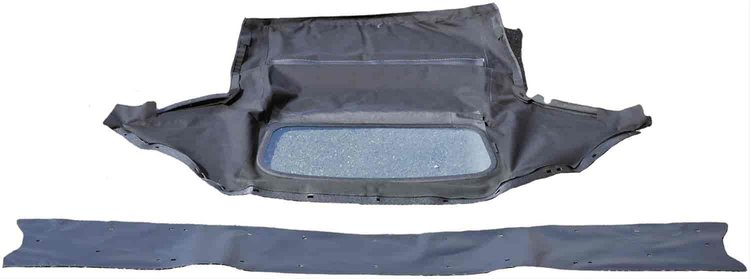 Convertible Top Black Cabrio Tinted Rear Glass