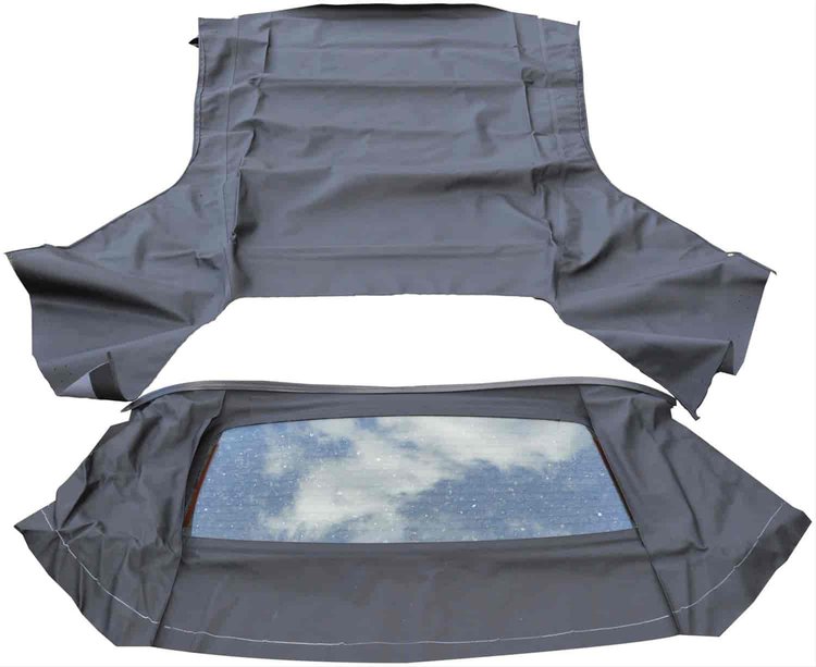 Convertible Top Black Sailcloth With Heated Glass Window