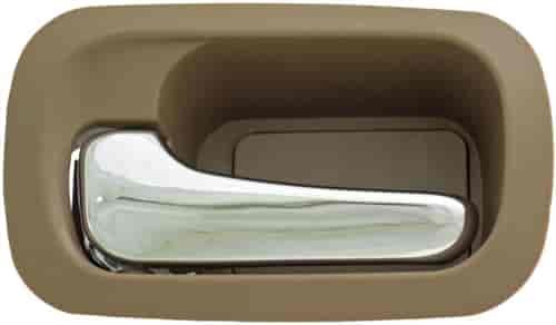 Interior Door Handle Rear Left Chrome/Brown Saddle