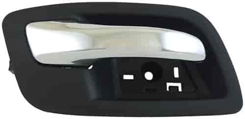 Interior Door Handle Rear Right Chrome Lever Black Housing