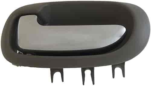 Interior Door Handle Rear Left Chrome Lever Light Gray Housing