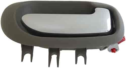 Interior Door Handle Rear Right Chrome Lever Light Gray Housing