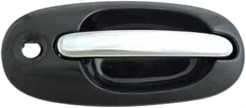 Exterior Door Handle Front Right Chrome Lever Black Housing