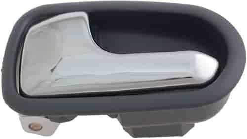 Interior Door Handle Front Or Rear Left Chrome Lever Gray Housing