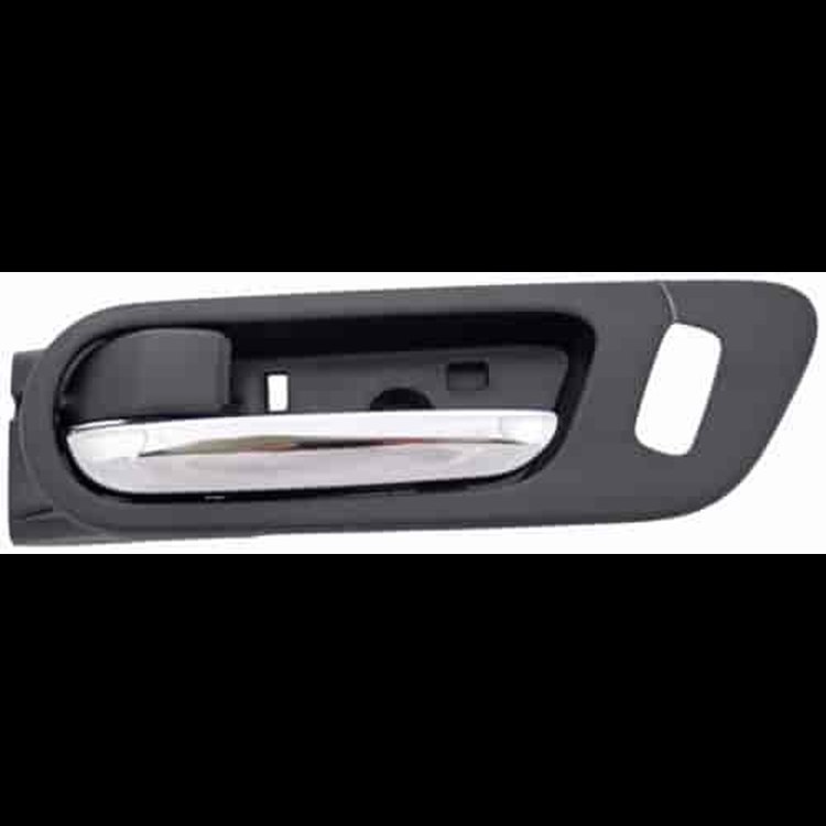 Interior Door Handle Front Left Chrome Lever Black Housing