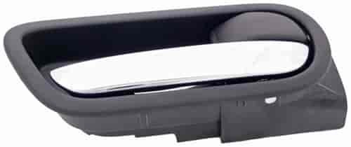 Interior Door Handle Rear Right Chrome Lever Black Housing