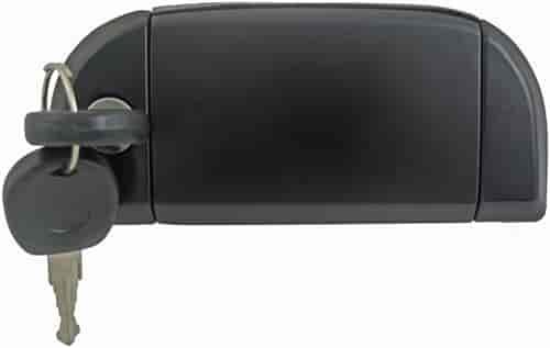 Exterior Door Handle Front Right With Keys Smooth Zinc