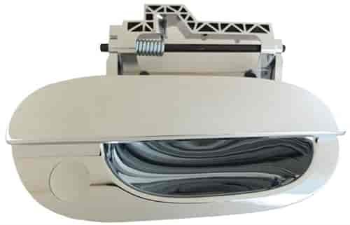 Exterior Door Handle Front Right With Keyhole All Chrome
