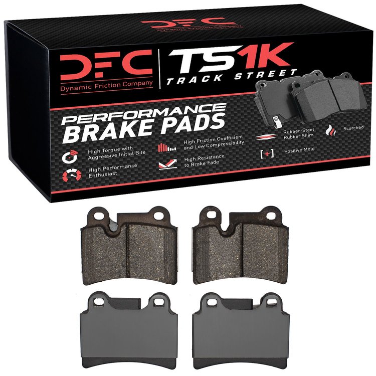 1000-1277-00 Track/Street Low-Metallic Brake Pads Kit, 2008-2009 Audi/Volkswagen, Position: Rear