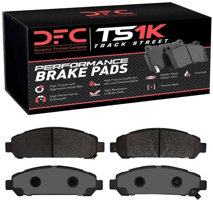 1000-1401-00 Track/Street Low-Metallic Brake Pads Kit, 2009-2015 Lexus/Toyota/Scion, Position: Front