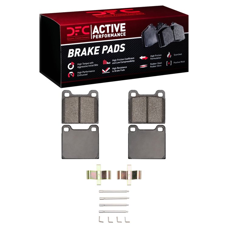 1115-0031-01 Active Performance Brake Pads & Hardware Kit, 1969-1983 Porsche, Position: Rear