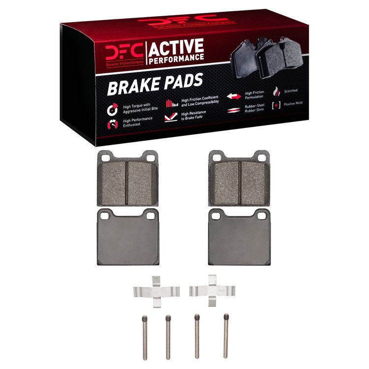 1115-0031-03 Active Performance Brake Pads & Hardware Kit, 1964-1974 Multiple Makes/Models, Position: Front,Rear