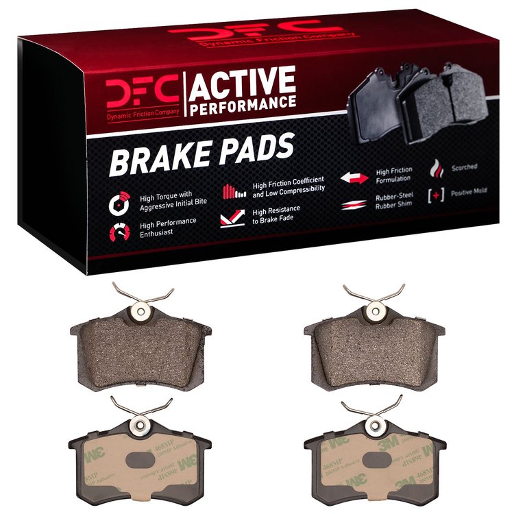 1115-0340-00 Active Performance Low-Metallic Brake Pads, 1985-2020 Multiple Makes/Models, Position: Rear