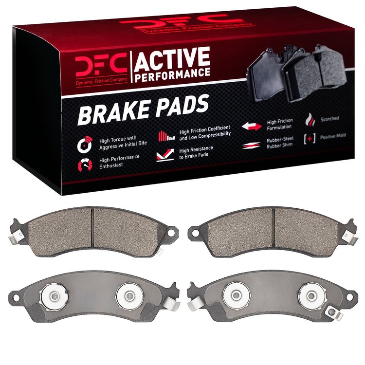 1115-0412-00 Active Performance Low-Metallic Brake Pads, 1985-2004 Multiple Makes/Models, Position: Front